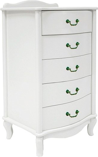 

Комод Мебелик Джульетта узкий 5 ящиков (молочный дуб)