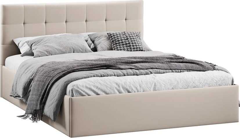 

Кровать Трия Джоли Тип 1 универсальный 140x200 (велюр Confetti Cream)