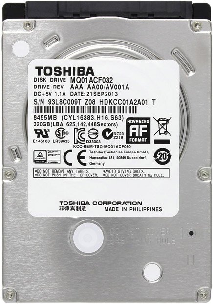 

Жесткий диск Toshiba MQ01ACF032 320GB