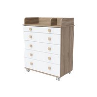 Детский комод Incanto Мишка с органайзером 800/5 PK-0060/01 (белый/дуб)