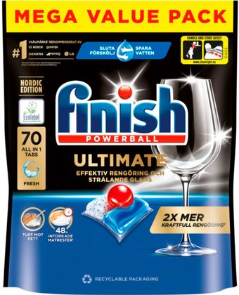 Капсулы для посудомоечной машины Finish Powerball Ultimate All In 1 (70 шт)