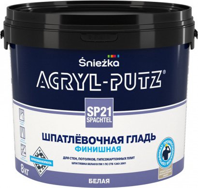 

Шпатлевка Sniezka Acryl-Putz SP21 Spachtel 8 кг (белый)