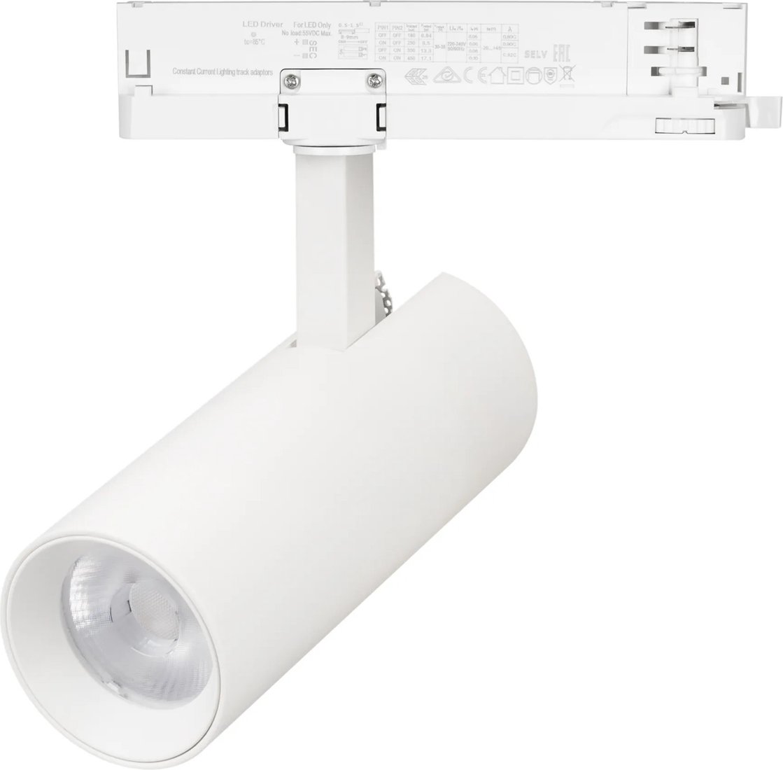 

Трековый светильник Arlight LGD-GERA-2TR-R60-15W Warm3000 WH 24deg 055066