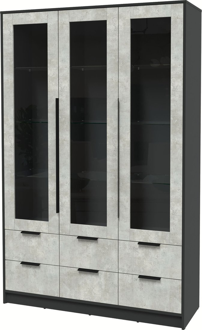 

Шкаф-витрина Интерлиния Концепт КТ-ШВ3 (бетон лайт/антрацит)