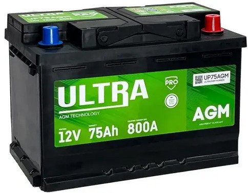 Автомобильный аккумулятор Ultra PRO AGM R+ (75 А·ч)