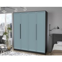 Шкаф распашной Интерлиния Концепт Тренд КТ-Ш4 (антрацит/океан)