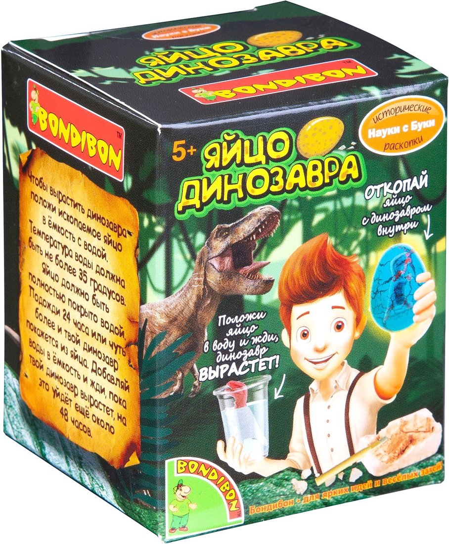 

Набор для опытов Bondibon Исторические раскопки Науки с Буки. Яйцо динозавра ВВ4783