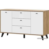 Комод SV-Мебель Милан 00-00108426 (дуб золотой/белый матовый)