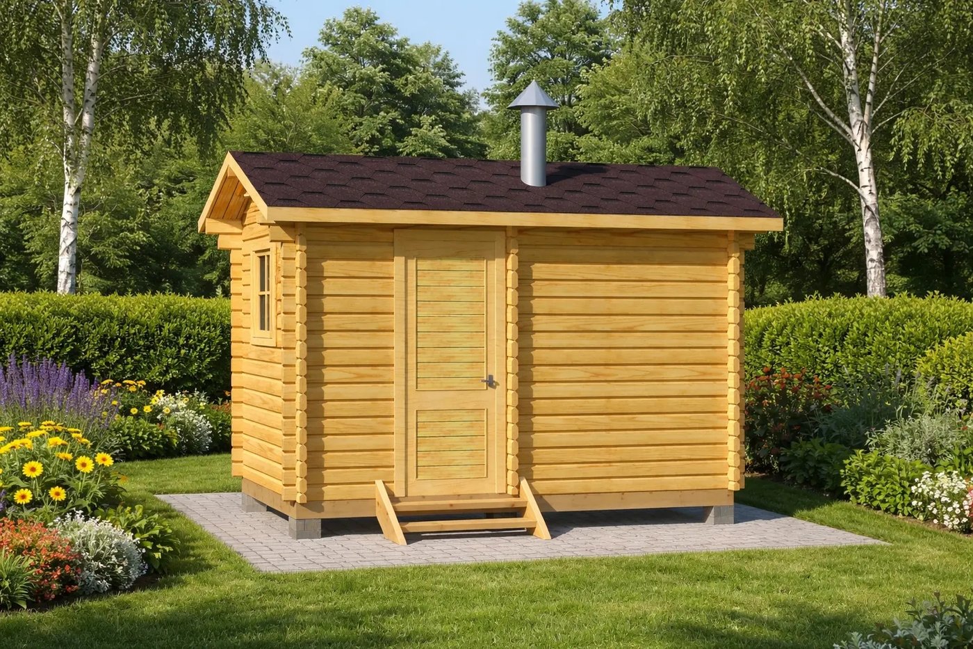 Русская баня Woods Мини 4 метра (2 помещения)