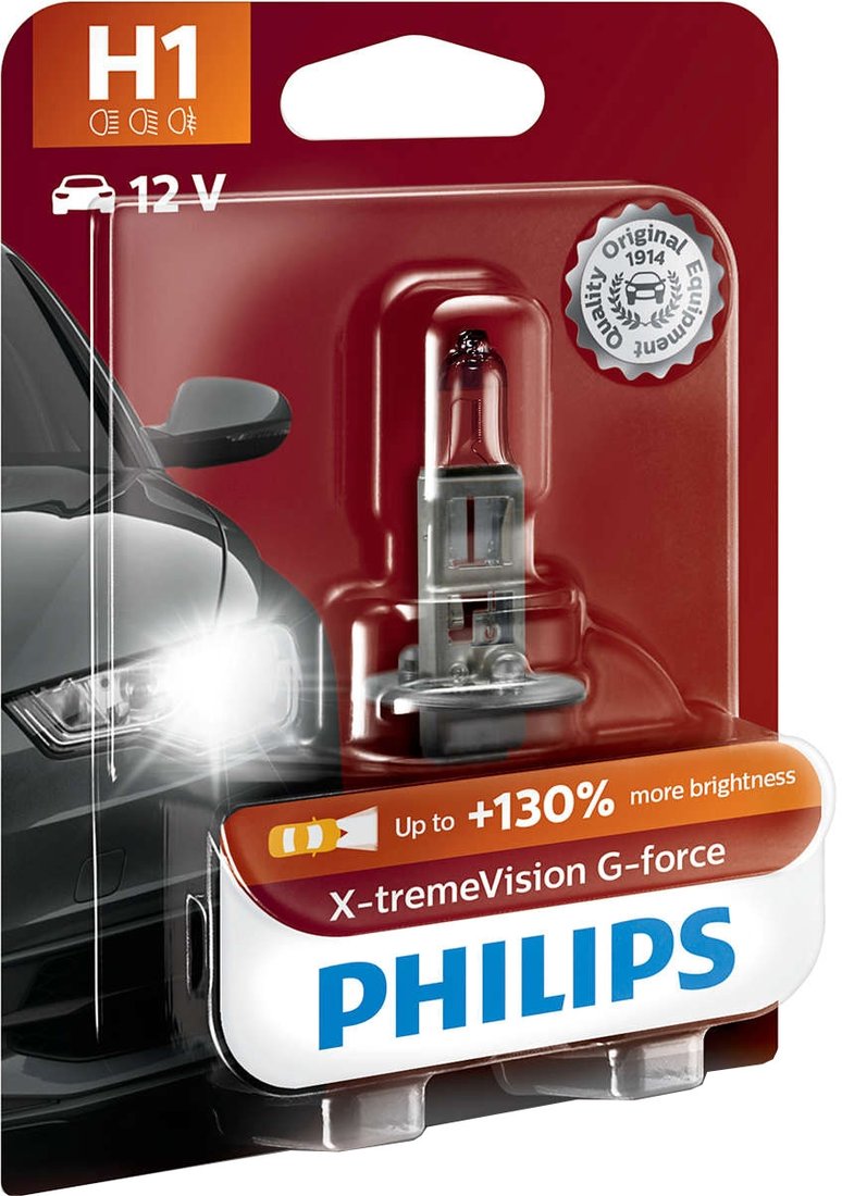 

Галогенная лампа Philips H1 X-tremeVision G-force 1шт