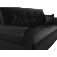 Диван Лига диванов Лига-019 118386 (экокожа, черный/подушки черный)