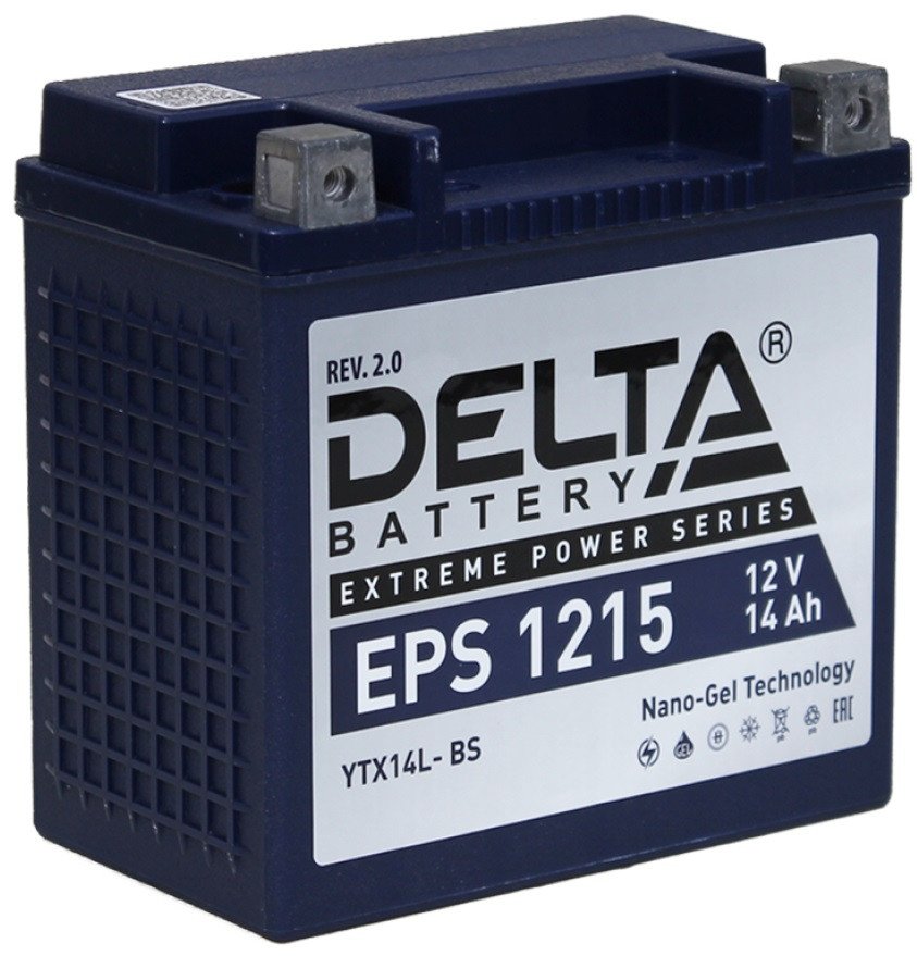 Мотоциклетный аккумулятор Delta EPS 1215 YTX14L-BS (14 А·ч)