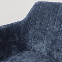 Стул с подлокотниками AksHome Brit (синий велюр TYN997-25/черный)