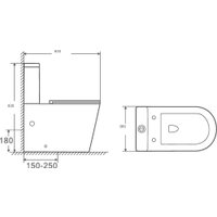 Унитаз напольный Saniteco KW-T005B-R