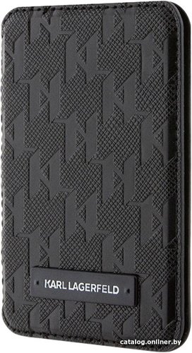 Кредитница CG Mobile Karl Lagerfeld Saffiano Monogram Plate Logo KLWMSPSAKLHPK (черный)