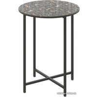 Журнальный столик Трия ДП 1-03-04 (стекло с рисунком Coffe/черный)