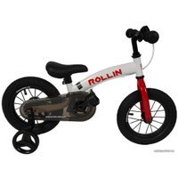 Беговел-велосипед Bubago Rollin BG-166-3 (белый/красный)