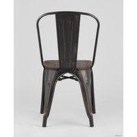 Стул Stool Group Tolix wood (черный патина золото)