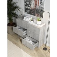 Комод Горизонт Нео 1050 6 ящиков (бетон)