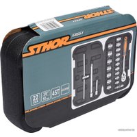 Набор трещотка с головками Sthor 58661 22 предмета