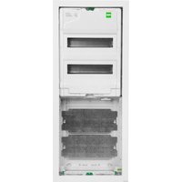 Бокс пластиковый Elektro-Plast MSF TWIN RP комбинированный, 2*12M+2xМП перф., N/PE-шинки, 1xSCHUKO, мет. дверь, белый RAL9016, 358x853x94mm, IP30 в Пинске