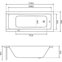 Ванна Lauter Estelle 120 21206020 (с каркасом)