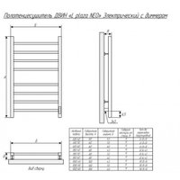 Полотенцесушитель Двин L2 Plaza Neo WH 60x50