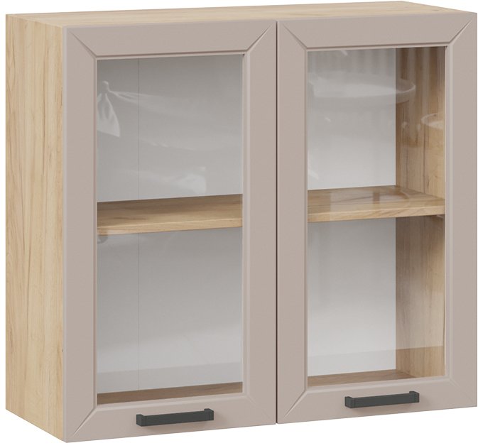 

Шкаф навесной Трия Лорас 1В8С (дуб крафт золотой/холст латте)