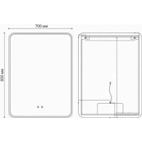  Grossman Зеркало Elegans-норма Black LED 1770802 (с сенсорным выключателем и подогревом)