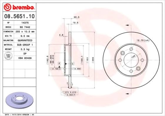 

Brembo 08565110