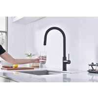 Смеситель Paulmark Galant Ga213077-GM (черный/вороненая сталь)