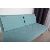 Диван DiArt Элли 1400 (велюр Selfie aquamarine/ножки светлые)