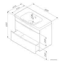  AM.PM Тумба под умывальник Like [M80FHX0802WG]