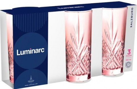 

Набор стаканов для воды и напитков Luminarc Salzburg Pink Q2887