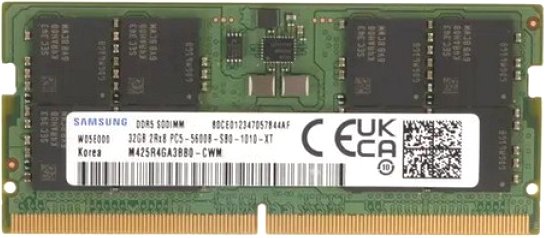 

Оперативная память Samsung 32ГБ DDR5 SODIMM 5600 МГц M425R4GA3BB0-CWM