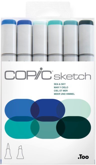 

Маркер перманентный Copic Sketch 21075664 (6 цв)