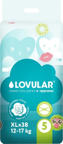 Трусики-подгузники Lovular Sweet Kiss XL 12-17кг (36 шт)
