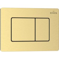 Инсталляция для унитаза Roxen StounFix Dual Fresh 968409 (c аромадозатором) с кнопкой (брашированное золото)