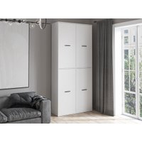 Шкаф распашной Интерлиния Skill-20 (4) (белый/белый)