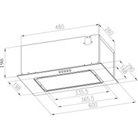 Кухонная вытяжка Meferi INBOX60WH Glass Ultra