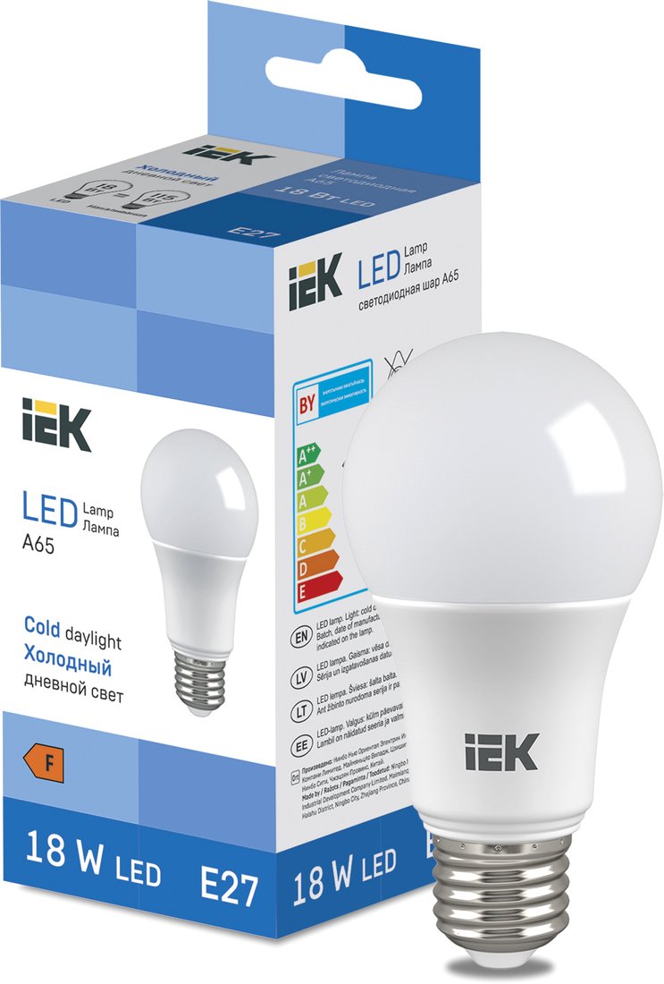 

Светодиодная лампочка IEK LED Bulb A65 1850lm 6500K E27