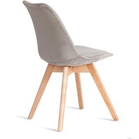 Стул TetChair Tulip Soft mod. 053V (светло-серый HLR 39/натуральный)