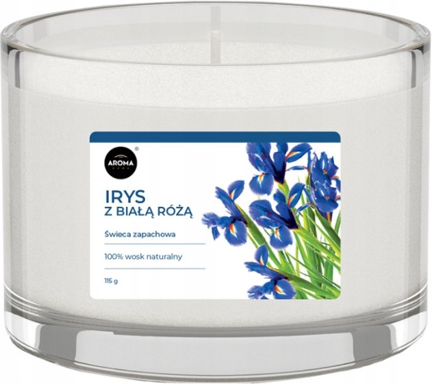

Свеча Aroma Home Scented Candle Iris And White Rose Ароматическая 115 г