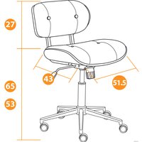 Офисное кресло TetChair Craft (иск. кожа, натуральный/белый) в Солигорске