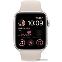 Умные часы Apple Watch SE 2 44 мм (алюминиевый корпус, звездный свет/звездный свет, спортивный силиконовый ремешок M/L)
