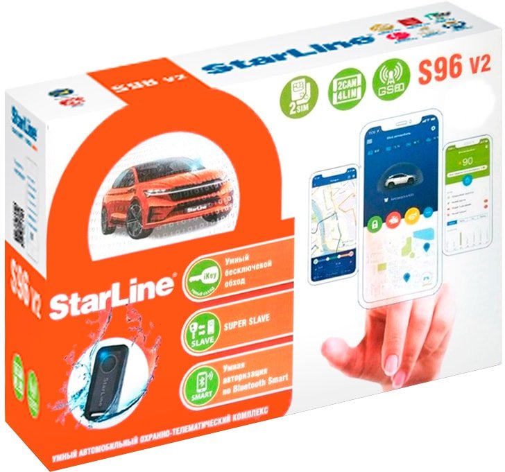 

Автосигнализация StarLine S96 v2 2CAN+4LIN 2SIM GSM