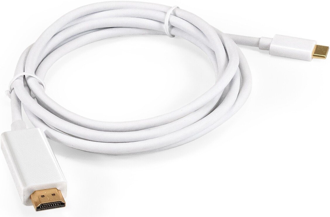 Адаптер ExeGate EX-CM-HDMI2M-1.8 HDMI - USB Type-C EX294722RUS (1.8 м, белый)