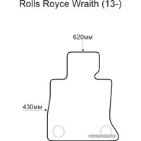 Коврик для салона авто Alicosta Rolls Royce Wraith 13- (водитель, ЭВА ромб, черный)