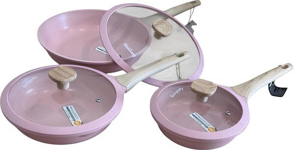 

Набор сковород FeisiLang FL-S006YZ Pink