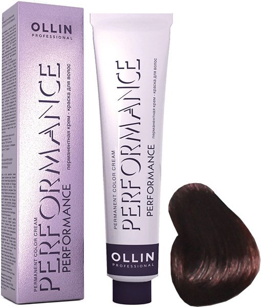 

Крем-краска для волос Ollin Professional Performance 4/4 шатен медный